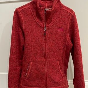 The North Face sweater jacket red size small